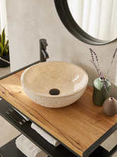 Natuursteen Waskom Acores Beige 40x40x15 cm